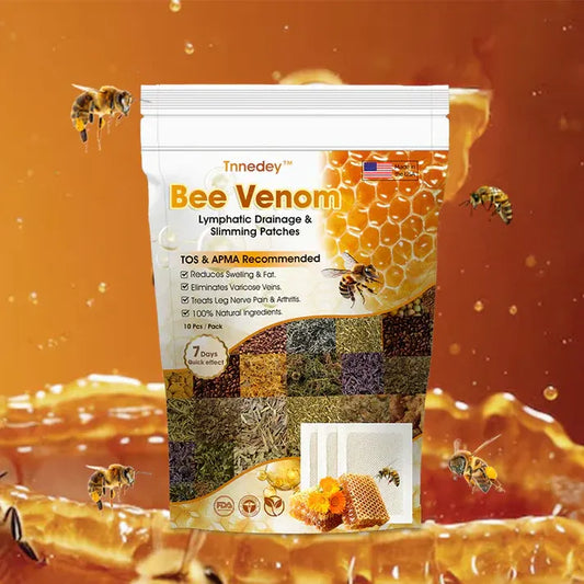 Detox Slim Bee Venom Foot Patches – 20‑Pack (10 + 10 Free) for Natural Lymphatic Drainage & Overnight Detox